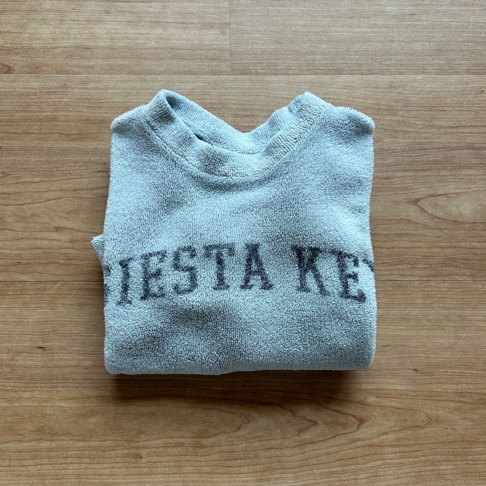 Wooly Mock Neck Sweatshirt “Siesta Key” (Gray)